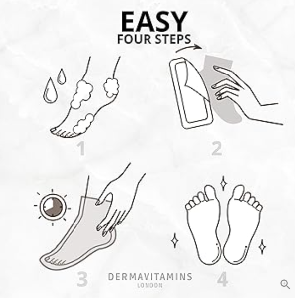 Dermavitamins| Zaawansowana maska do stóp - regeneruje suche stopy (zabieg peelingujący)