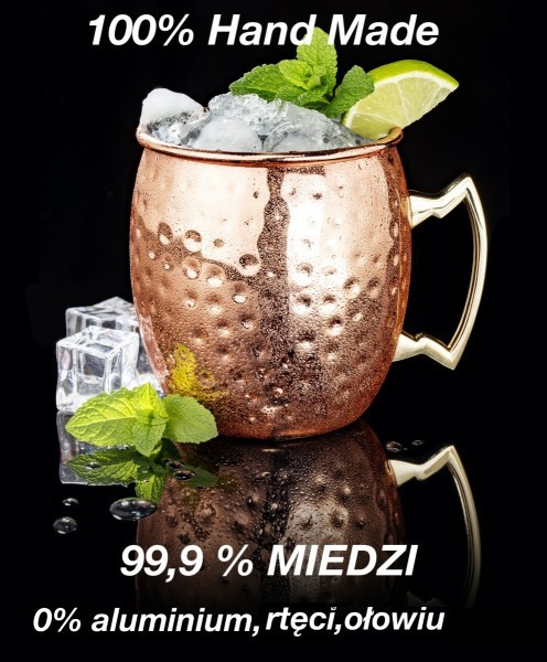 Kubek miedziany grawerowane logo Magavena 450 ML
