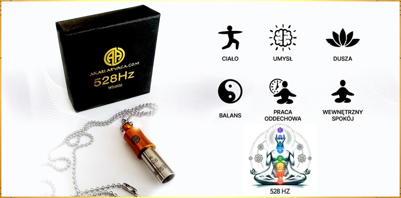 Naszyjnik Gwizdek 528 Hz Akari Aryaca (generator dźwięku)